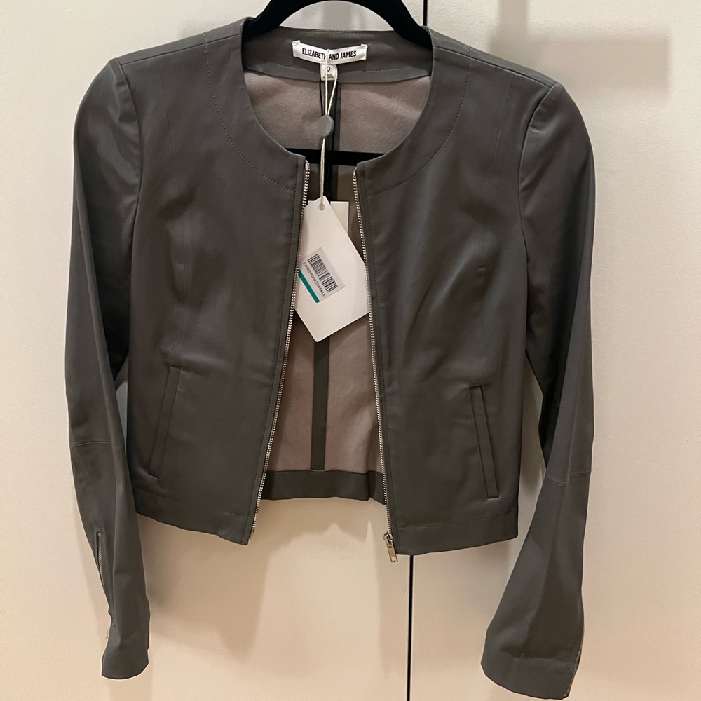 Elizabeth and James cropped leather jacket - new with tags!